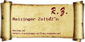 Reizinger Zoltán névjegykártya